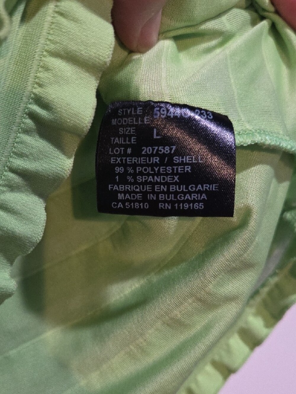 Tribal Lime Green Ruffle Tank Top - Picture 4 of 6